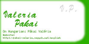 valeria pakai business card